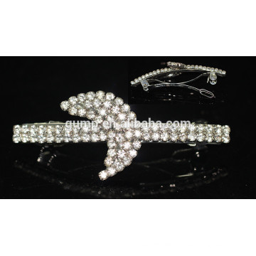 Kundenspezifische Mädchen-glänzende Rhinestone Hairgrip Kristall-Barrette